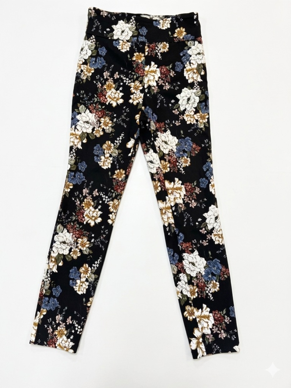 Jules & Leopold Women’s Floral High-Rise Slim Fit Trousers Size SP